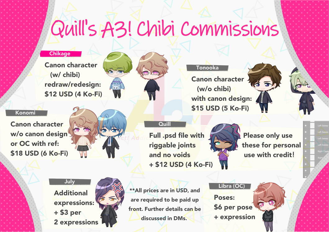 A3! style chibis A3! style chibis